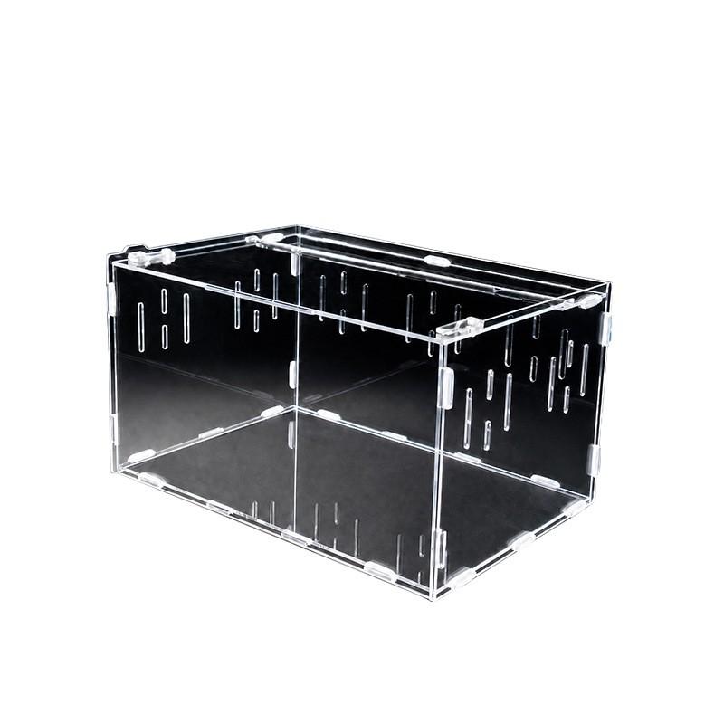 Acrylic Reptile Terrarium Small Pet Habitat Tarantula Gecko Scorpion Beetle Desktop Display Box With Thermometer Option