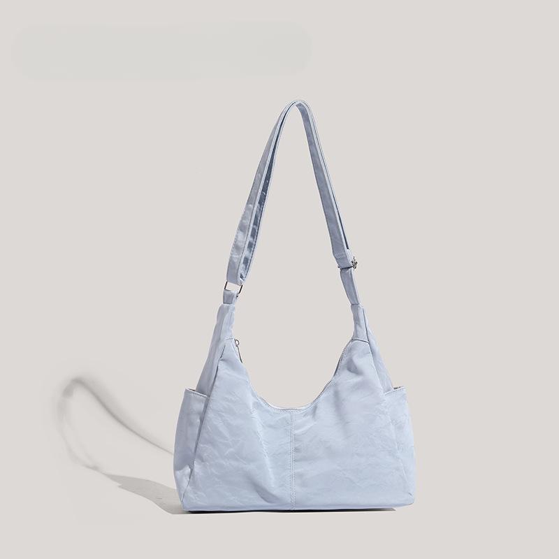 

Корейская версия простой сумки-тоут для женщин, модная фактурная сумка через плечо, повседневная универсальная сумка через плечо для женщин