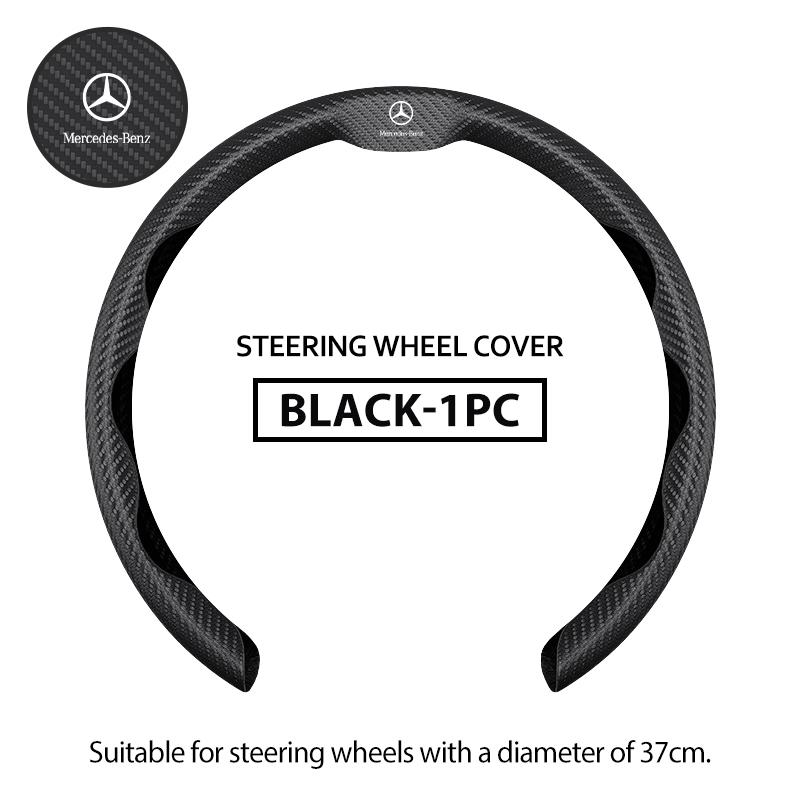 ZHM3 Car Steering Wheel Handle Cover Anti-skid Steering Wheel For Mercedes Benz C180 C300 W124 W176 W177 C200 C260 GLC CLE CLA AMG
