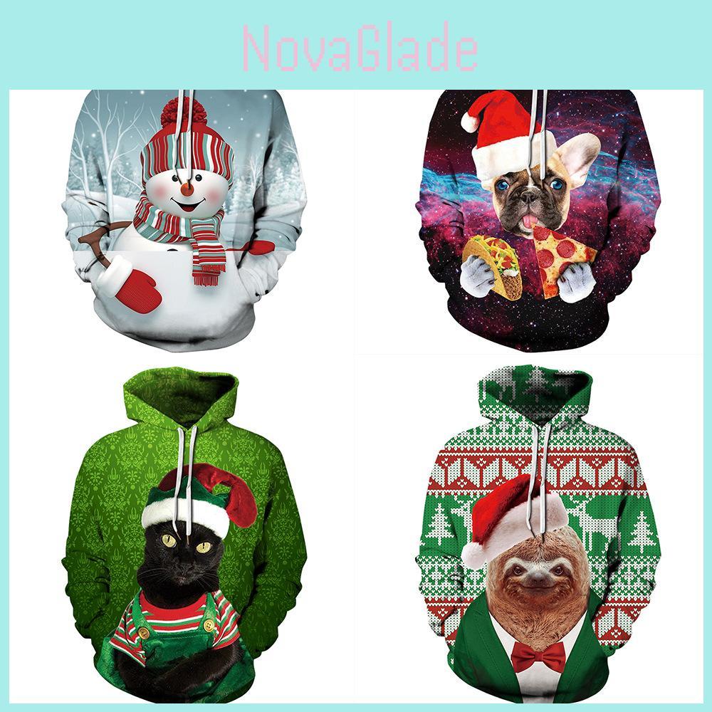 Luxuriously Comfortable Men Women Christmas Hoodie With Snowman 3d Print Design