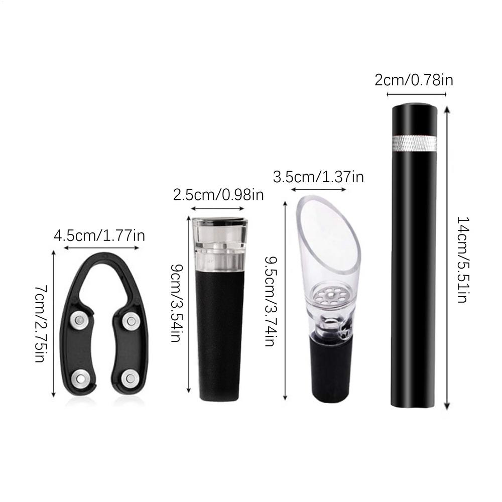 Corkscrew Wine Opener 4-Piece Air Pressure Aluminum Alloy Tool Professional Kitchen Wine Opener For Halloween Kitchen Home