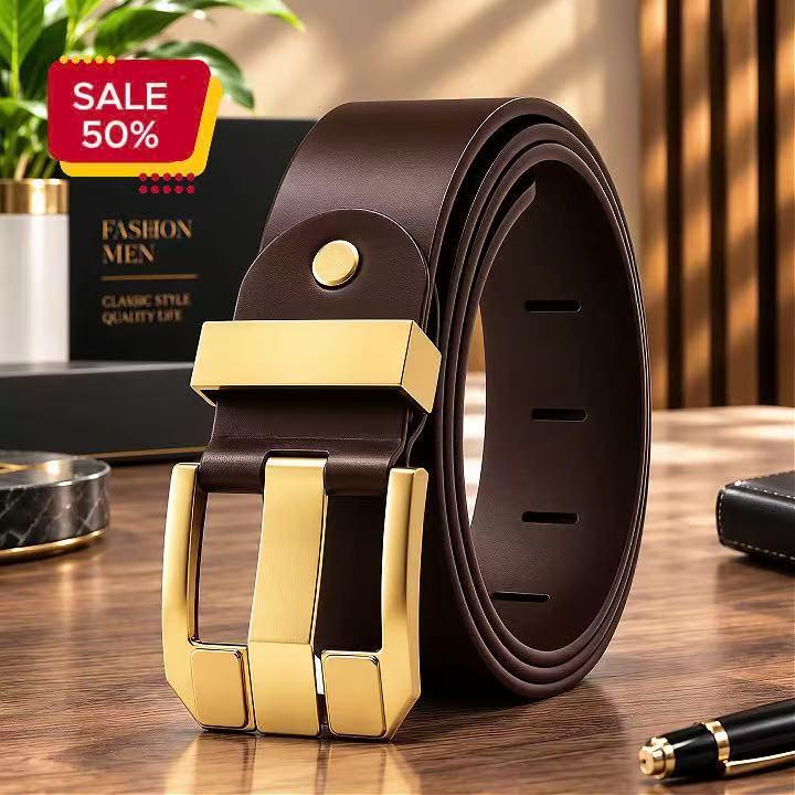 Men's Rotating Buckle Casual Belt - Versatile & Fashionable Korean Style