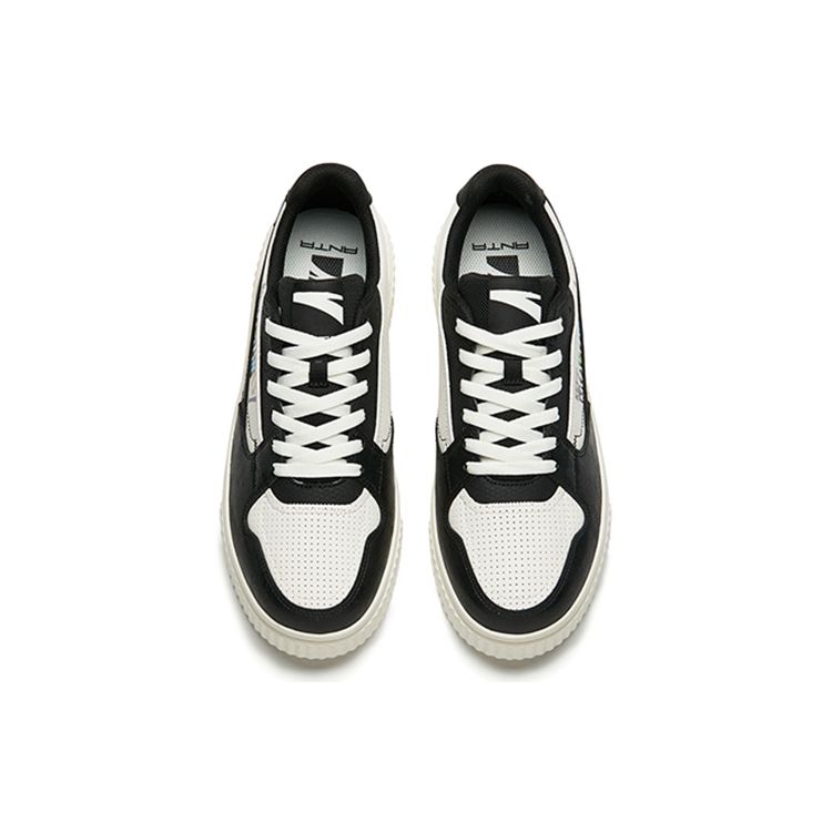 Anta Lifestyle Series Classic Casual Low-Top Skate Shoes Men Sneakers White Black 112238062-2