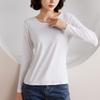 Women's Modal Long-Sleeve Round Neck Shirt, 2024 Autumn/Winter, High-End Fashionable Innerwear
