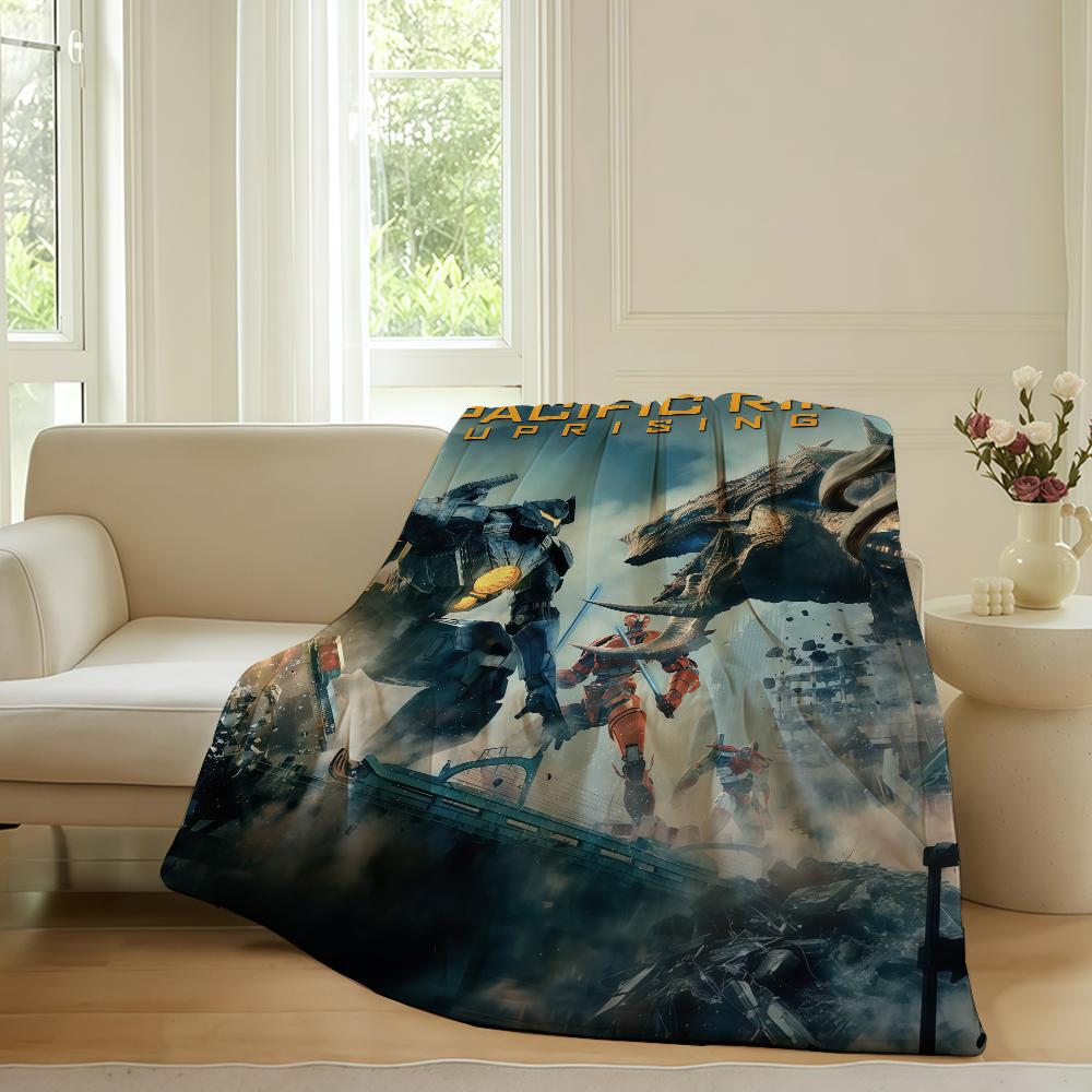 

Science fiction film P-pacific R-rim Blanket For Sofa Office Bed Plane Travel Sleep Read Relax Camping Soft And Warm 75cmx90cm