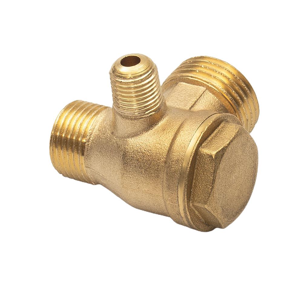 1 stücke Luft Kompressor 3-Port Messing Gewinde Überprüfen Ventil Connector Tools