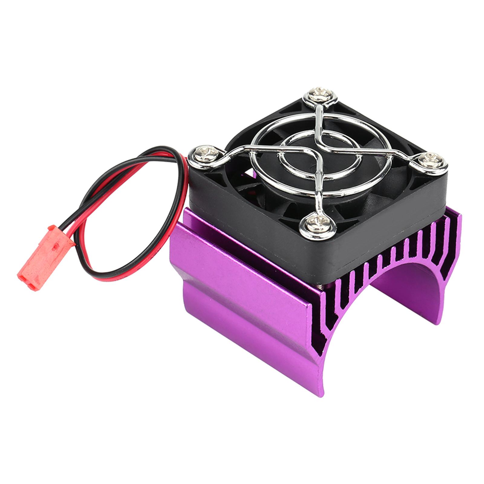 

Heat Sink With Cooling Fan for 110 Scale Electric RC Car 540 550 3650 Motor (Purple)