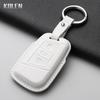 Genuine Leather Auto Key Fob Cover Case Housing Remote Fit For Vw Volkseagen Passat B8 Magotan Fit For Skoda Superb A7 Kodiaq Seat Protected Key