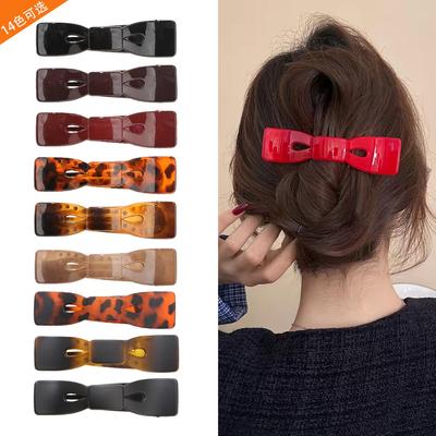 Stylish High-End Bow Tie Duckbill Hair Clip - Versatile, Seamless Hair Accessory