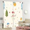 2pcs,Curtains Cute Snowman Christmas Tree_b Modern Curtains Digital Printed Versatile Polyester Curtains Thermal Insulation, and