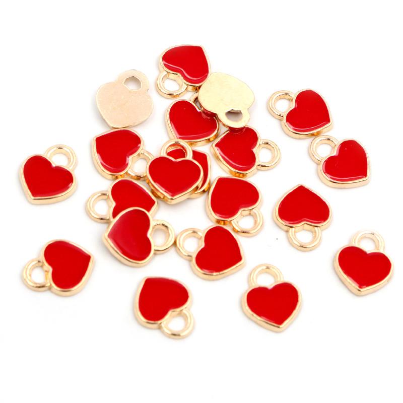 20pcs Star Heart Crown Charms Pendant Random Mix Enamel Alloy Metal DIY Jewelry Making Accessories Findings