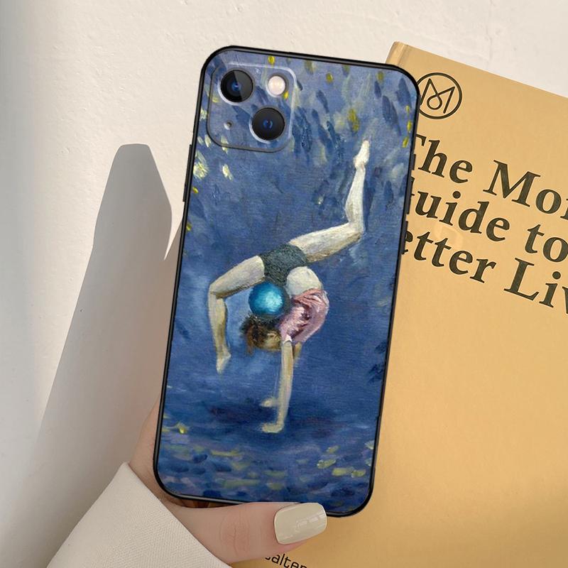 

Чехол с изображением масляной гимнастики для iPhone 13 12 Mini 11 Pro Max 6S 8 7 Plus SE 2022 2020 X XS Max XR задняя крышка iPhone 13 mini