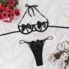 New Sexy Fashion Lace Lingerie Underwear Sleepwear Steel Ring Pajamas Garter