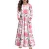 Girls' Maxi Dress Casual Holiday Dresses - Long Sleeve Dress With Pockets For 4-14Y