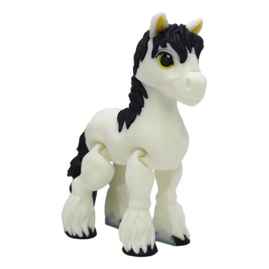 3D Printed Horse Figurine Movable Joints Pony Statue Stress Relief Fidget Toy Educational Animal Model Desktop Decoration Ornament