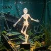 Regalo di Natale per Amanti dei Pesci Scheletro Danzante Bubbler Decorazione Acquario, Ornamento Serbatoio Pneumatico Mobile Betta Ornamenti di Halloween con Aria da 1 Metro