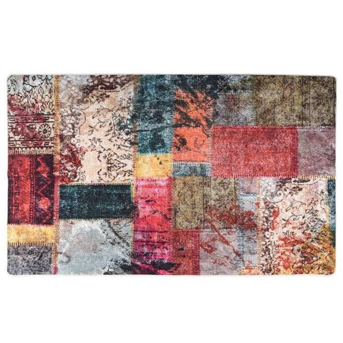 VidaXL Washable Patchwork Multicoloured Rug 120x170 Cm Non-slip 373994