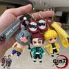 Kreative Dämonentöter Nezuko, Dämonentöter Agatsuma Zenitsu, Tomioka Giyuu, Hashibira Inosuke Cartoon Silikon Figur Schlüsselanhänger