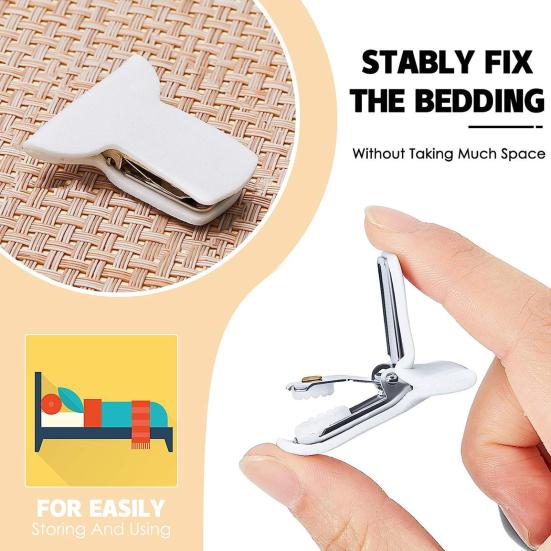 Yousheng 6Pcs Quilt Holder Anti-slip Quilt Fixer Duvet Clips Quickly Install Padded Clamps Comforter Blanket Fasteners Prevent Comforter from Shifting