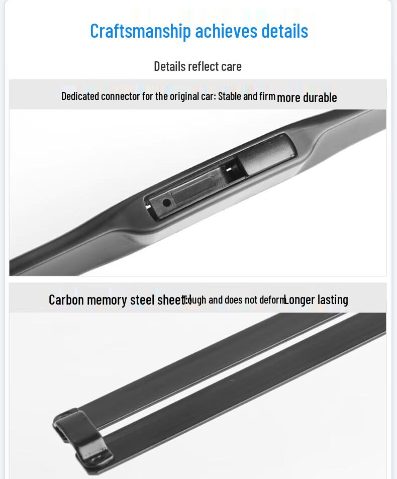 Chery Tiggo 3 Silent Front & Rear Frameless Wiper Blades for New & Old Models