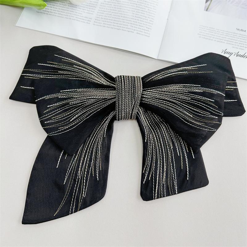 Internet Celebrity Embroidery Embroidery Bow Women'S Top Dress Versatile Decorative Accessories Diy