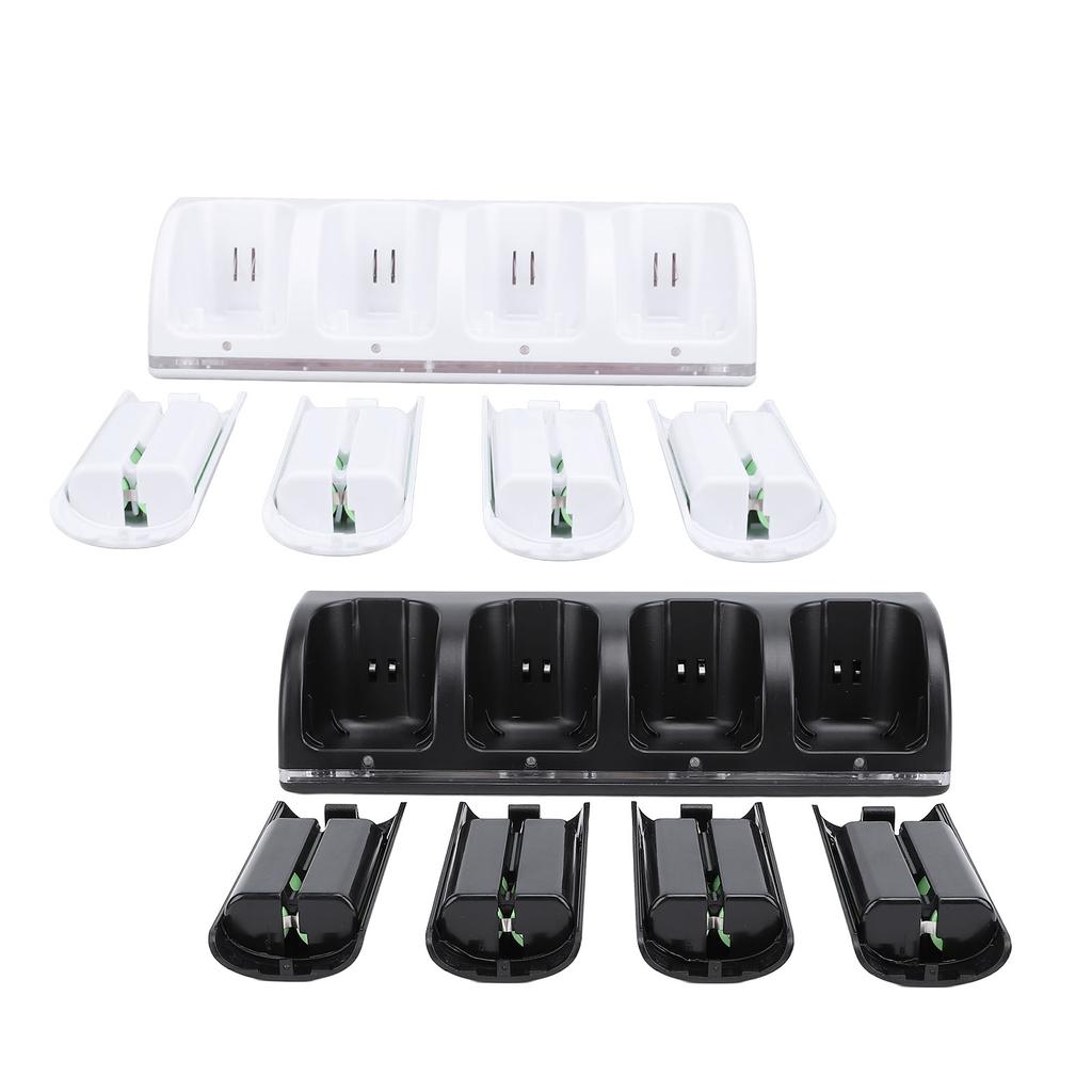 Controller Charger Station for Wii Remotes Controller Charger Dock Station with 4 Pack 2800mAh Recha