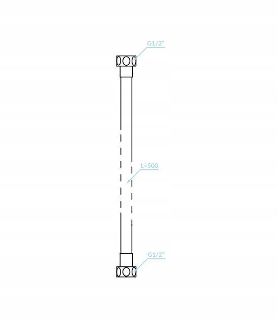 Kuchinox Rosso Shower Hose 0.5-0.5 1 Pc