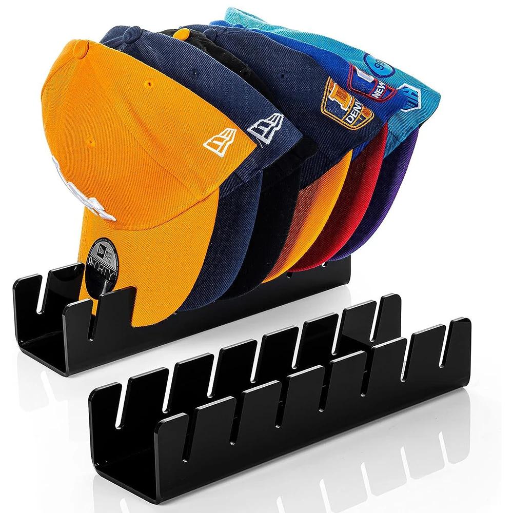 1/2Pcs Baseball Cap Display Rack 7-Holes Acrylic Hat Holder Organizer Caps Home Multi-Purpose Hanger Storage Racks Hats Stand