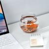 Transparent Round Ornamental Fish Tank Portable Goldfish Small Fish Bowl Pet Plastic Lightweight Desk Aquarium Bowl Home Decor