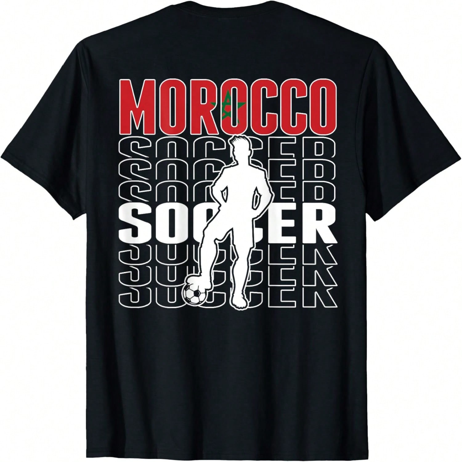 Morocco Soccer Fans Jersey - Moroccan Flag Football Lovers T-Shirt S