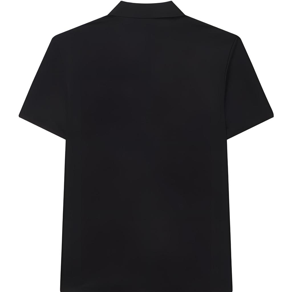 Fila 2023 Summer New Casual Fashion Solid Color Knitted Short Sleeve Polo Shirt Men Tops Black F11M332108F-BK