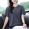 Pure Cotton New Chinese Style National Trend High-end Women's T-shirt Short-sleeved Summer Large Size Loose