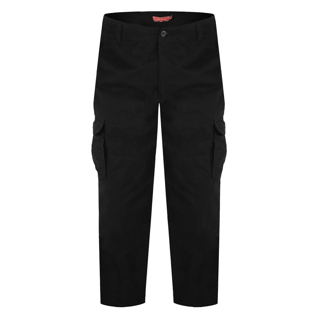 Duke Mens D555 Robert Peached Washed Cargo Trousers