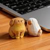 Hand Carved Wooden Golden Retriever Puppy Figurine Cute Dog  Statue Ornament Home Desktop Wood Art Decor Gift for Dog Lovers
