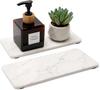 Diatomaceous Earth Water-Absorbing Drainage Tray Bathroom/Kitchen Countertop Soap Dish Sponge Storage Mat White 2PCS