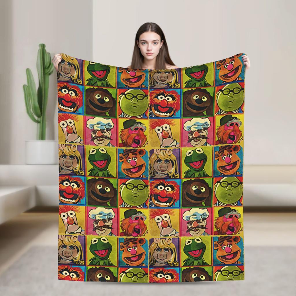 The Muppet Babies Time to Play Blankets Flannel Funny Breathable Throw Blankets for Home Winter