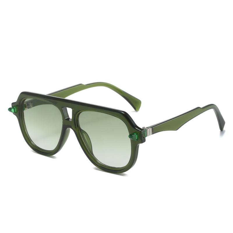 Vintage Brand Designer Double Bridge Pilot Sunglasses Women For Men Luxury Fashion Sun Glasses Punk Luxury Big Frame Shade Uv400