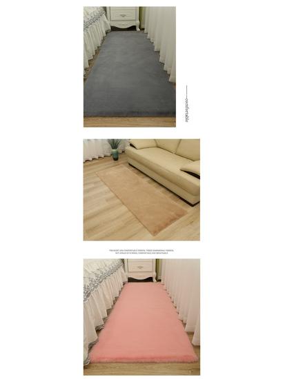 Rabbit Fur Style Bedside Sofa & Coffee Chair Carpet - Perfect for Children's Room, Bathroom, or Entrance