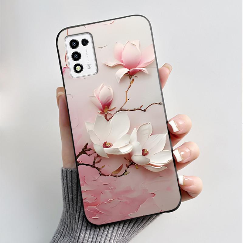 Phone Case For ZTE Libero 5G III A202ZT / Libero 5G II A103ZT Casing Fashion Butterfly Flower Black Soft TPU Case Silicone Cover