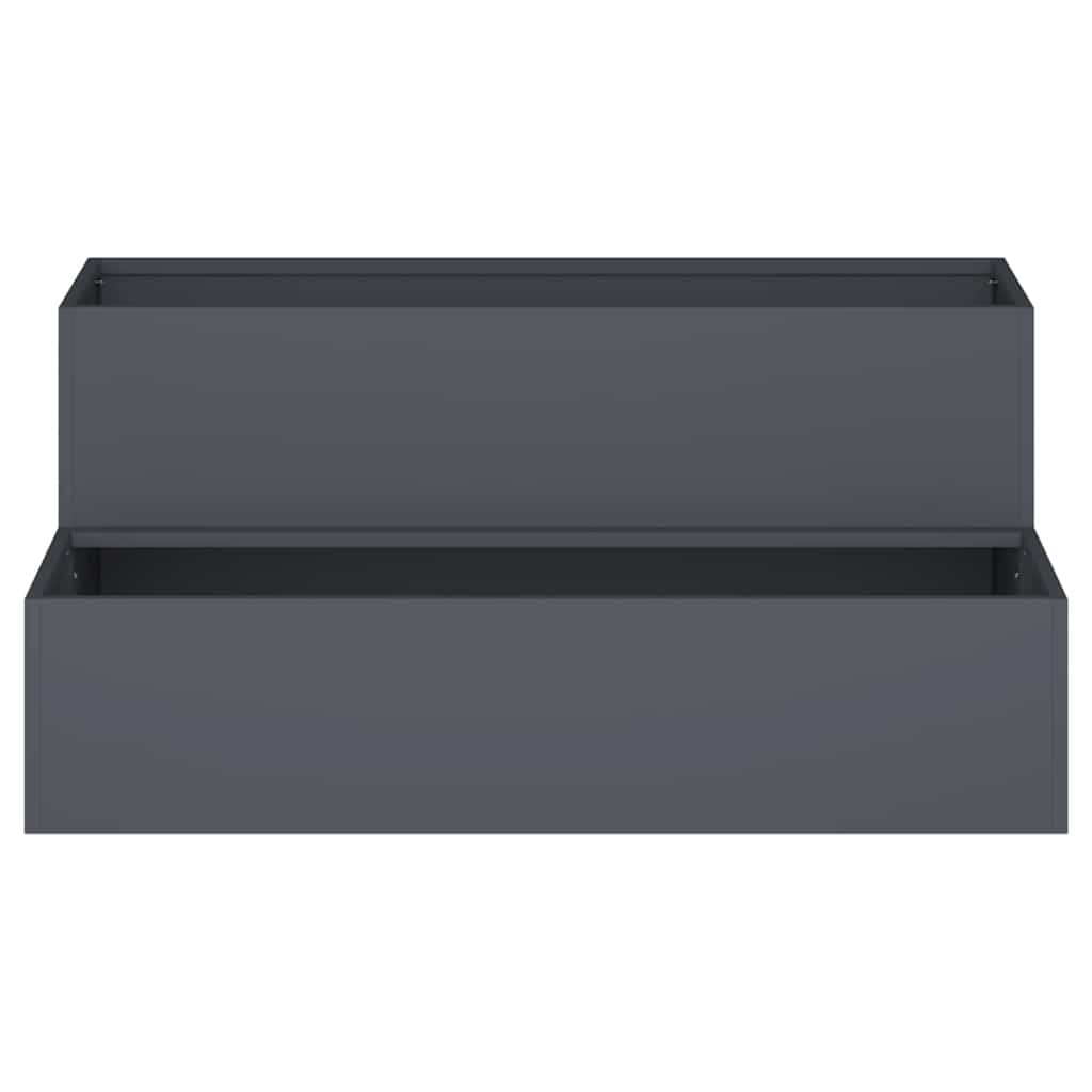 Garden Planter Anthracite 100 X 60 X 45 Cm