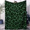 Black  White Misty Leopard Print BlanketMinimalist Wild Style Fleece Throw for Beds Sofa Home Decor Adults Kids Cozy Warm Gift