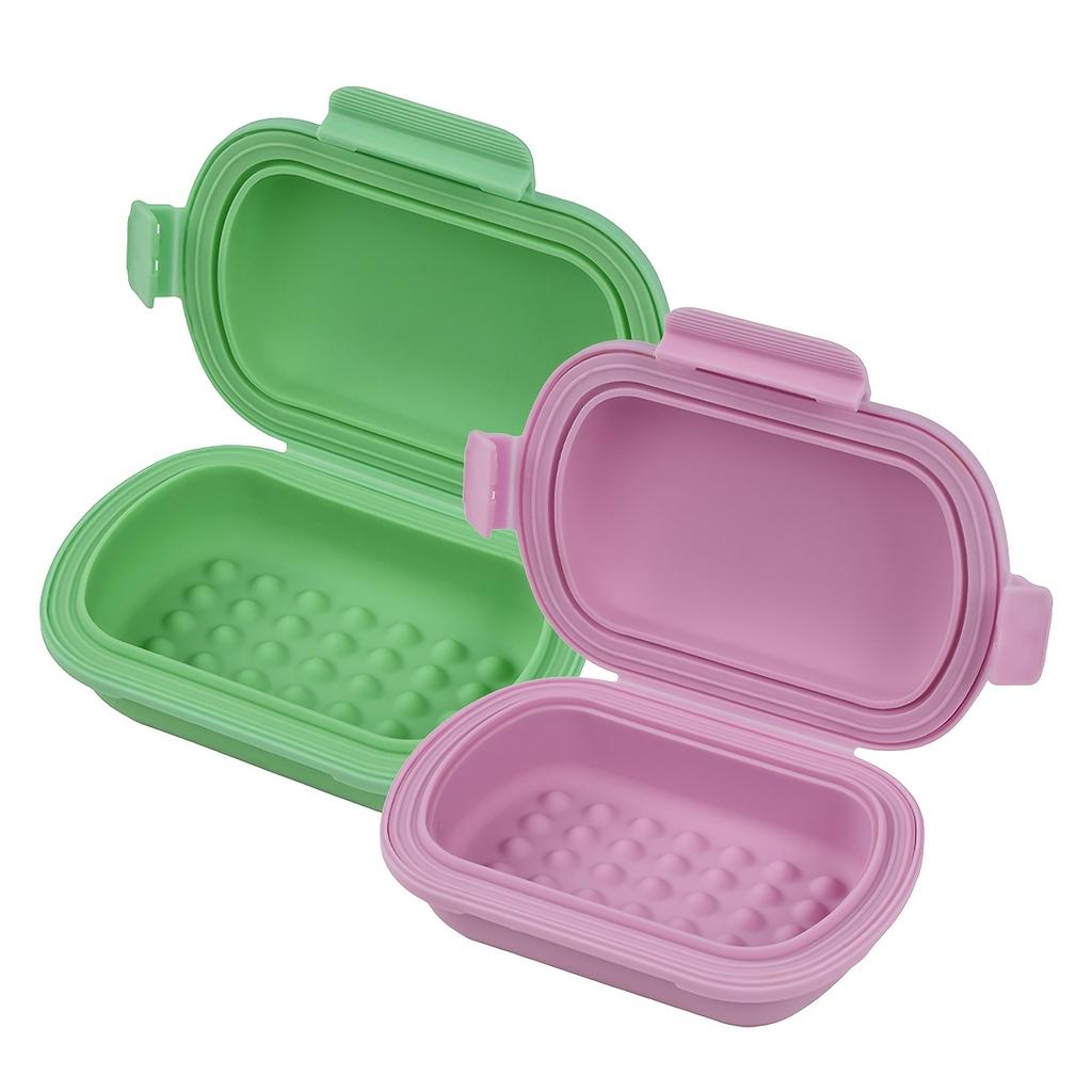1-2pcs Travel Soap Box Material Leak-Proof Design for Bathroom & Outdoor Use