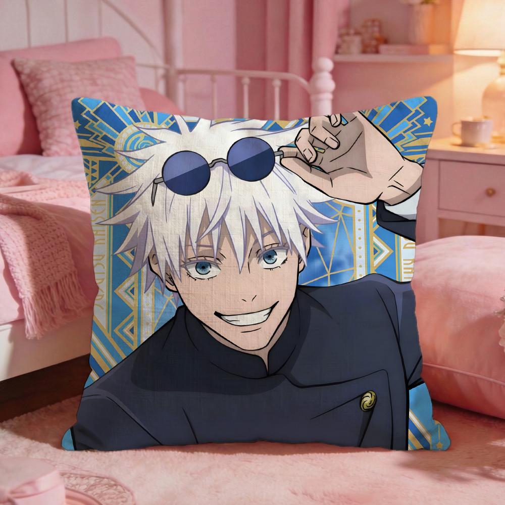 anime jJujutsu Kaisen Cushion Cover Premium Comfort Reversible Pillow Cove Two in One Design for Any Room Car Interior