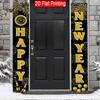 2pcs Christmas & New Year Firework Door Couplet Black Golden 12x70.8in