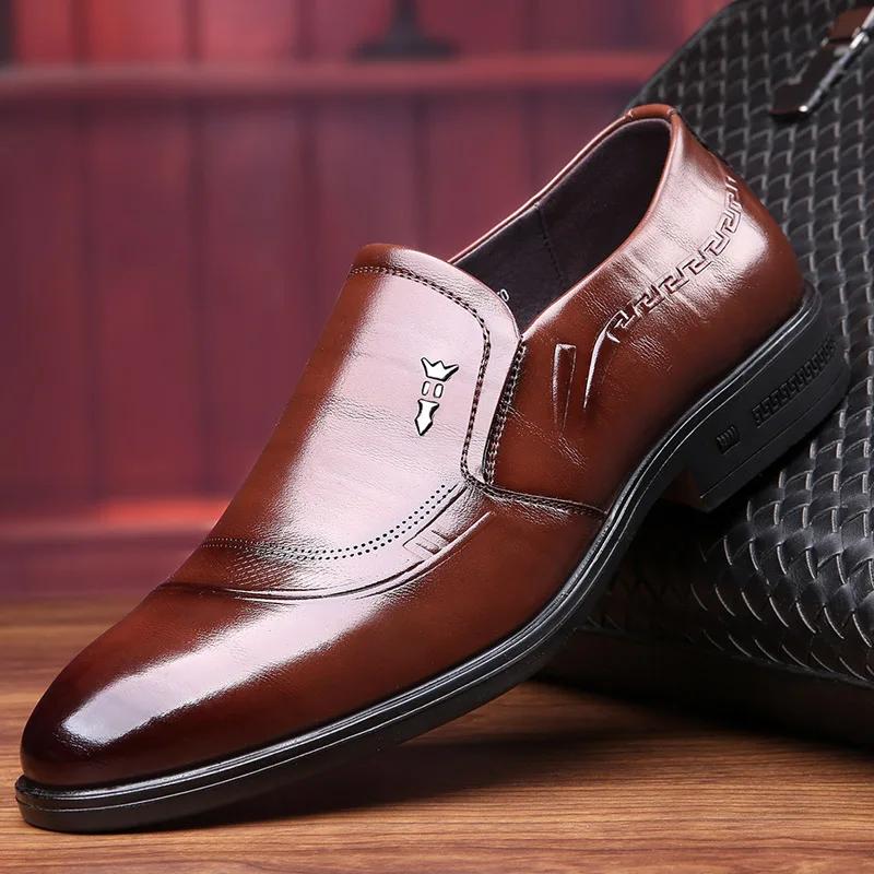 

Мужская обувь, новые летние классические удобные ретро-туфли из высококачественной кожи, модные мужские туфли, новый дизайн, мужские повседневные туфли под смокинг 38-44 44 коричневый