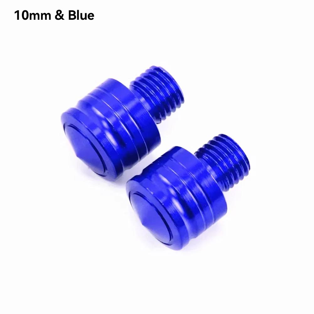2Pcs M8 M10 Motorcycle CNC Aluminum Rear View Mirror Screws Hole Plugs Screws Rearview Mirror Anti-Rust Holder Screw