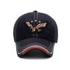 Mode 3D Adler Stickerei Baseball Herren Damen Gewaschener Denim Sport Aktiv Freizeit Hut