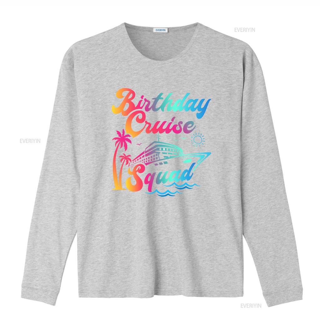 Birthday Cruise Squad T Shirt Matching Group Vacation vintage Washed Stylish streetwear Top For Everyday Wear Versatile