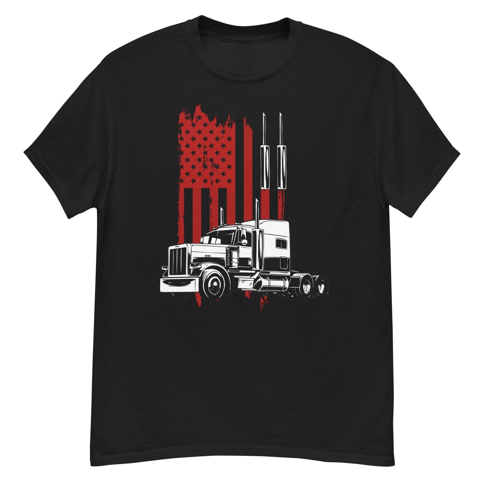 Футболка Американского Дальнобойщика Кабина США Водитель Седельного Тягача Грузовик Артик XL