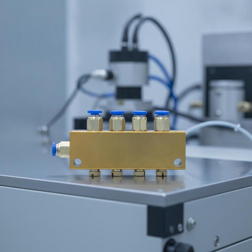 Metal Lubrication Distributor Block | Compact, Component, for Engraving Machine,